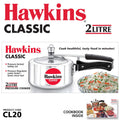Hawkins Aluminium Classic Pressure Cooker,Inner Lid, small, 2 Litre