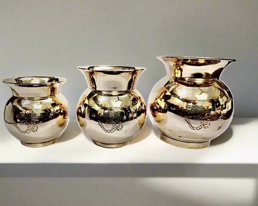 Riar Traditional Brass Lota with OM Design – Multiple Sizes (Small, Medium, Large)