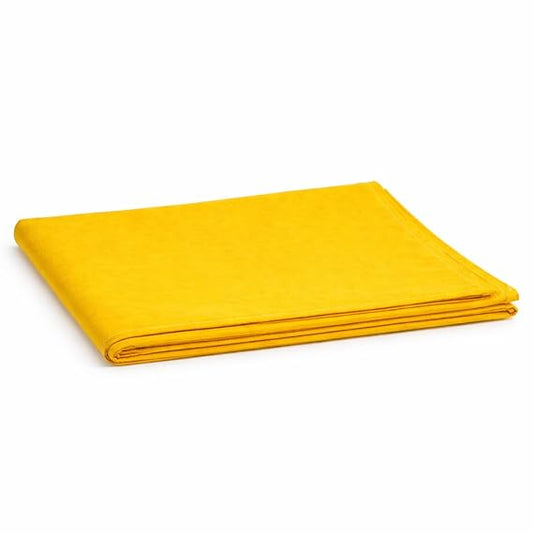 Premium Yellow Cotton Puja Cloth | Sacred पीला पूजा कपड़ा for Mandir, Chowki & Religious Rituals - 1 Meter