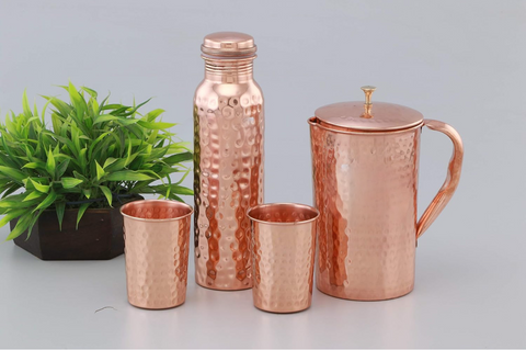Riar Copper Bottle Pure Hammered Koppera - 900 ML