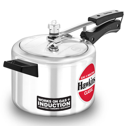 Hawkins Aluminium Classic Pressure Cooker, Inner Lid Cooker, 4Litre