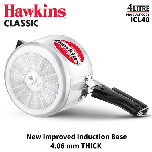Hawkins Aluminium Classic Pressure Cooker, Inner Lid Cooker, 4Litre