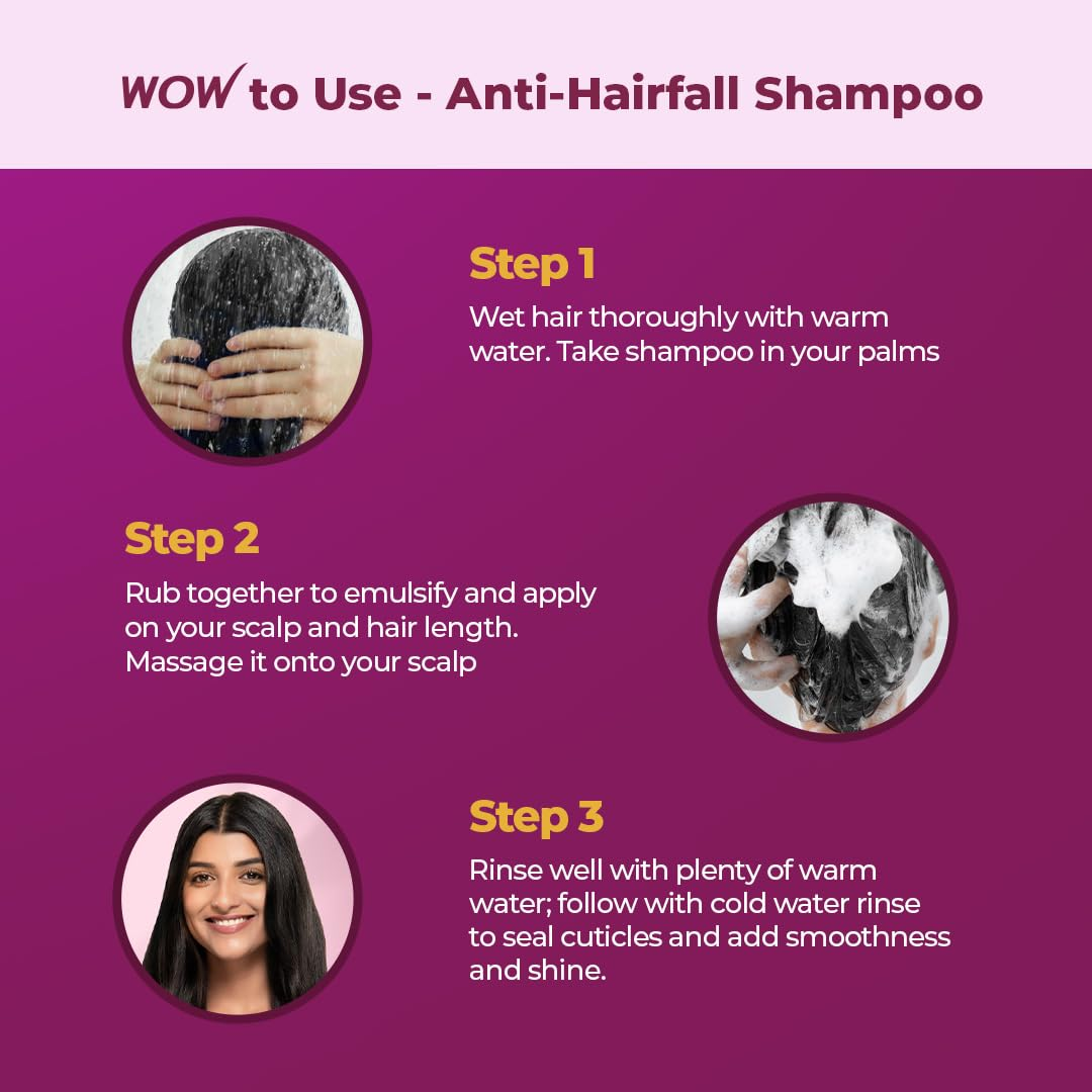 WOW Skin Science Onion + Collagen Anti-Hairfall Shampoo | No Paraben | No Sulphate | For Men & Women- 100ml