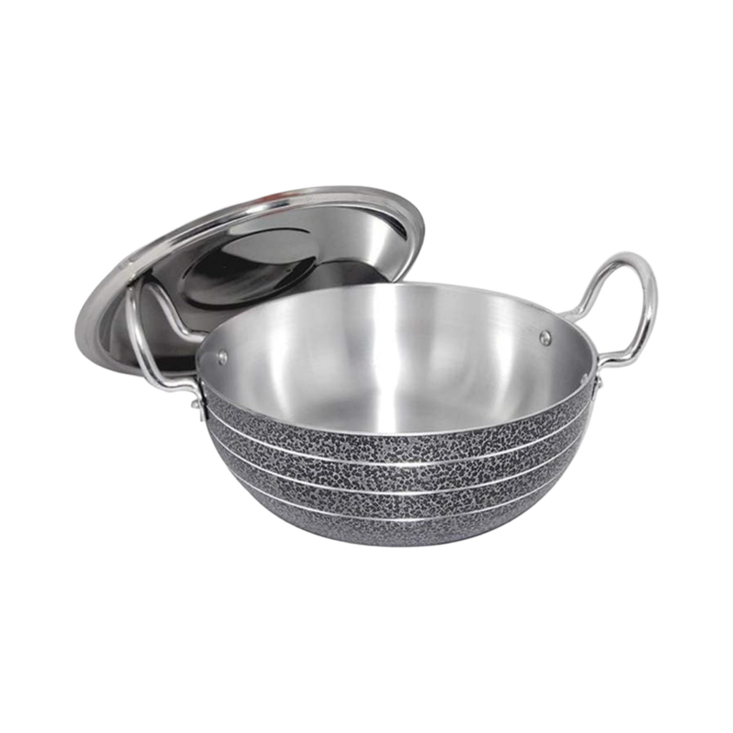 Riar Aluminium Kadhai With lid – Colour Coated, 23 cm, Modern Round Design