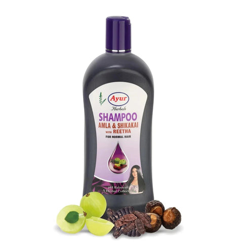 Ayur Herbal Shampoo – Infused with Amla, Shikakai, and Reetha , (pack of 2)