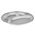 Airan Plus Stainless Steel Bhojanthal Round 22 Gauge 4 Compartment Dinner Plate Set