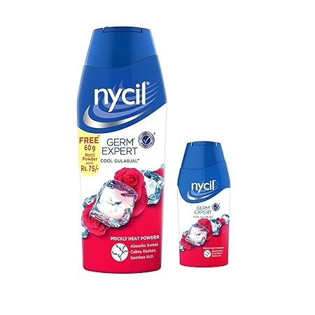 Nycil Cool Gulabjal Powder – Prickly Heat & Skin Care Talc 150g