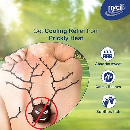 Nycil Cool Gulabjal Powder – Prickly Heat & Skin Care Talc 150g