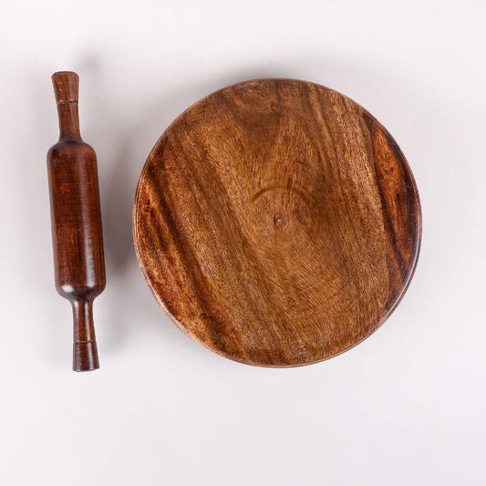 Riar Wooden Chakla – Modern Style, 22 cm Size, 4.5 cm Height