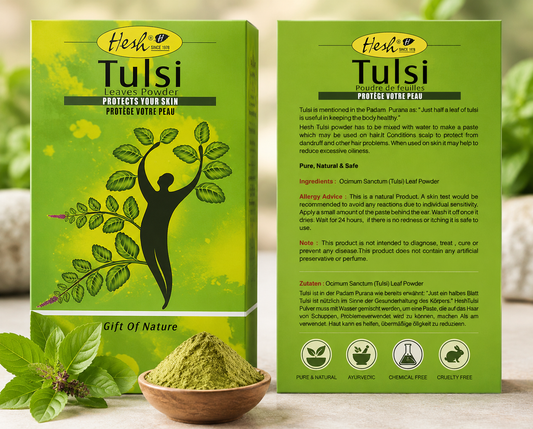 Hesh Tulsi Leaves Powder | Natural Tulsi Powder for Skin Care, Hair Care & Face Pack
