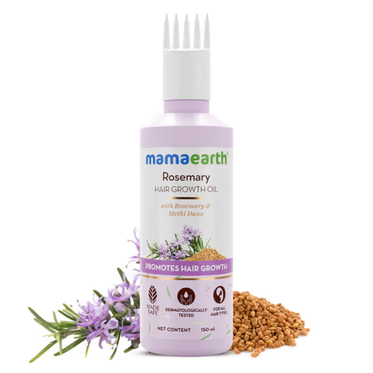 Mamaearth Rosemary Hair Growth Oil 150ml | Hair Growth Oil with Rosemary & Methi Dana for Strong, Thick & Healthy Hair