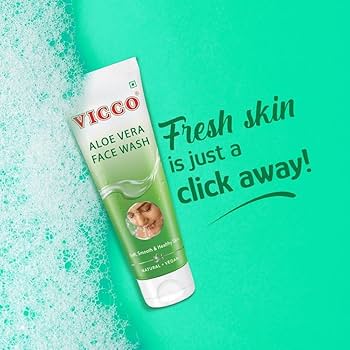Vicco Aloe Vera Face Wash  Gentle Hydration, Natural Glow pack of 2