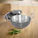 Riar Aluminium Kadhai With lid – Colour Coated, 23 cm, Modern Round Design