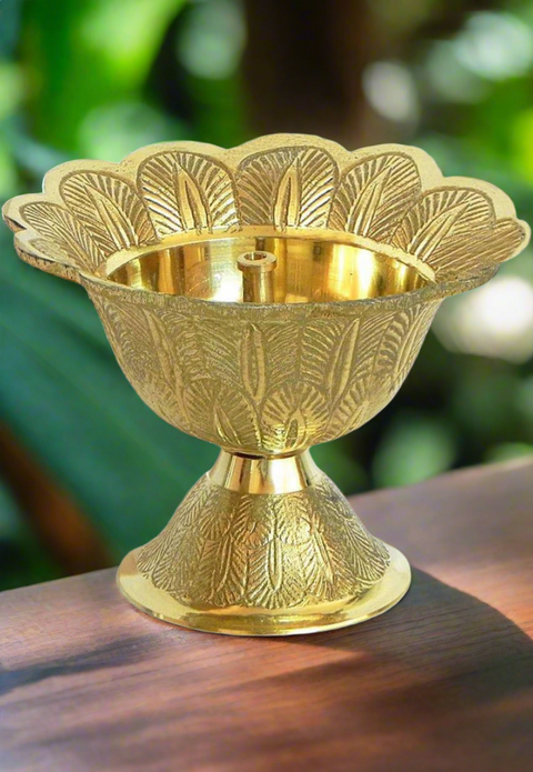 Riar Brass Devdash Jyot – Traditional Pooja Oil Lamp