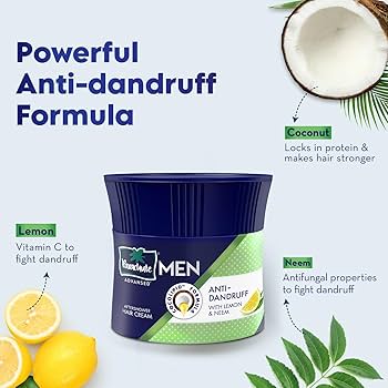 Parachute Advansed Men Aftershower Hair Cream Anti-Dandruff with Lemon & Neem (100gm Each) Pack of 2