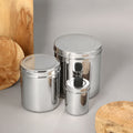 Riar Stainless Steel Deep Dabba Plain – Modern Round Storage Box Set of 6