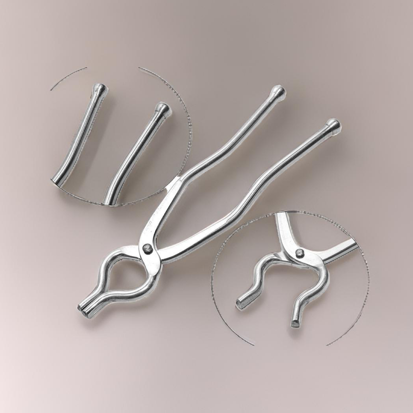Riar Stainless Steel Tong/Chimta/Doctor pakad/pakad/sansi, 23 CM