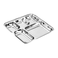Riar Stainless K BHOJAN THAL SQUARE 5IN1 ROUND KATORI 6 pic set