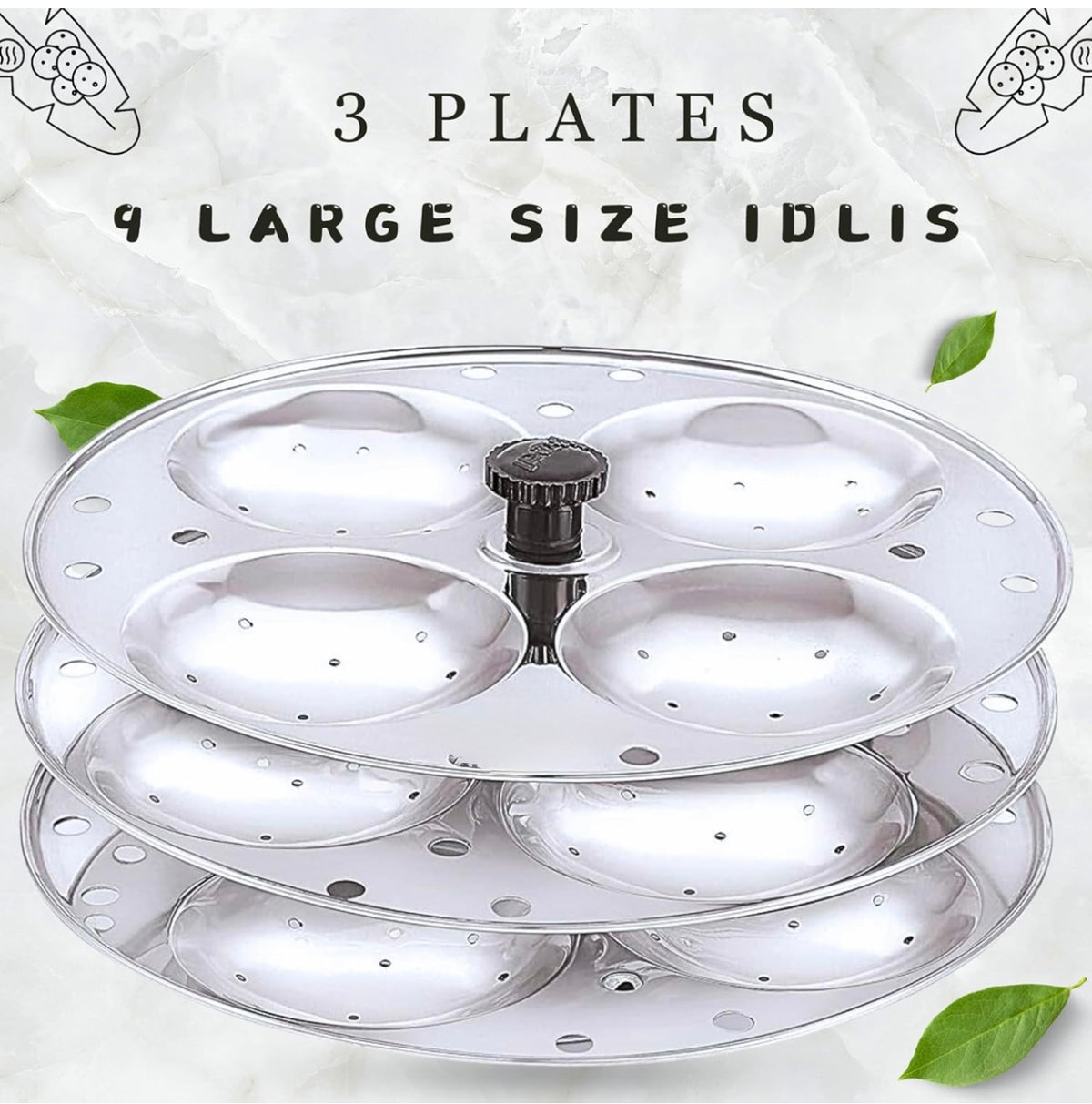 Riar Stainless Steel Mini Idly Stand – 15X4, Durable & Compact