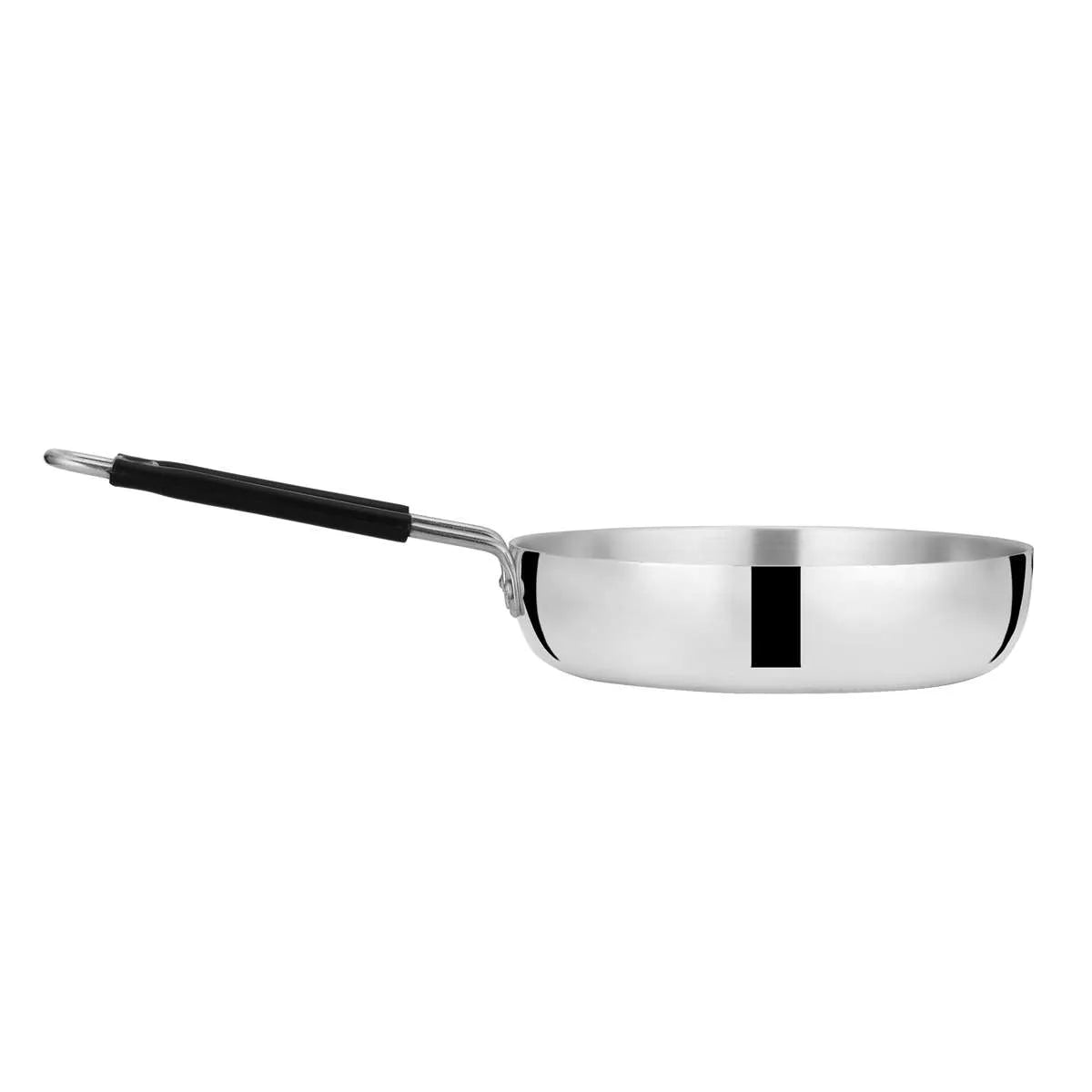 Riar Aluminium Frypan with Steel Polish - Modern Round Design, 16.5 cm