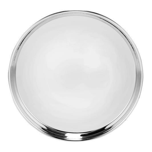 Riar Stainless Steel Khomcha Sada Dinner Plate - Modern Round Design, 26 cm