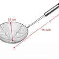 Riar Stainless Steel Jhara,Zara chinese Deep Fry Strainer PuriSkimmer Strainer - 14 Cm