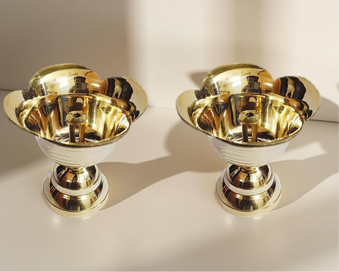 Riar Brass Gulab Jyot – Traditional Pooja Deepak