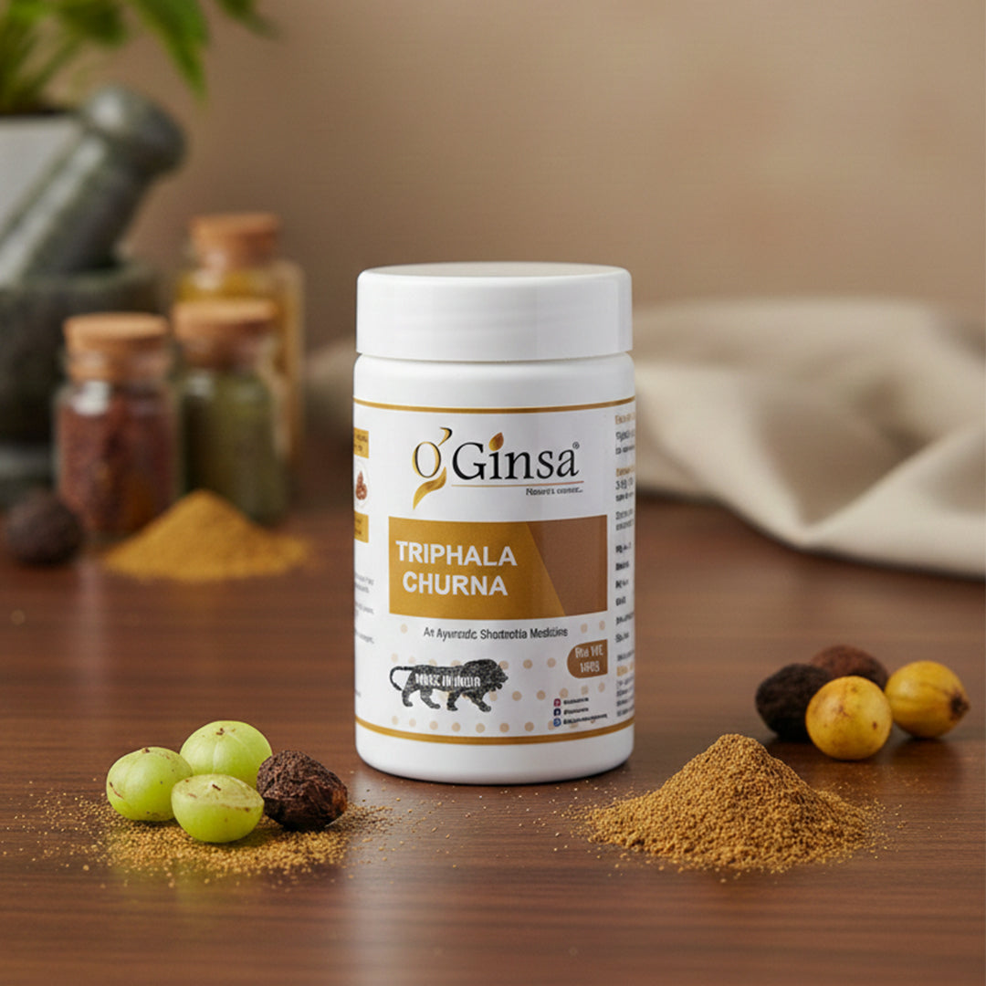 Ginsa Triphala Churna 100g | Pure Ayurvedic Triphala Powder for Digestion, Detox & Wellness