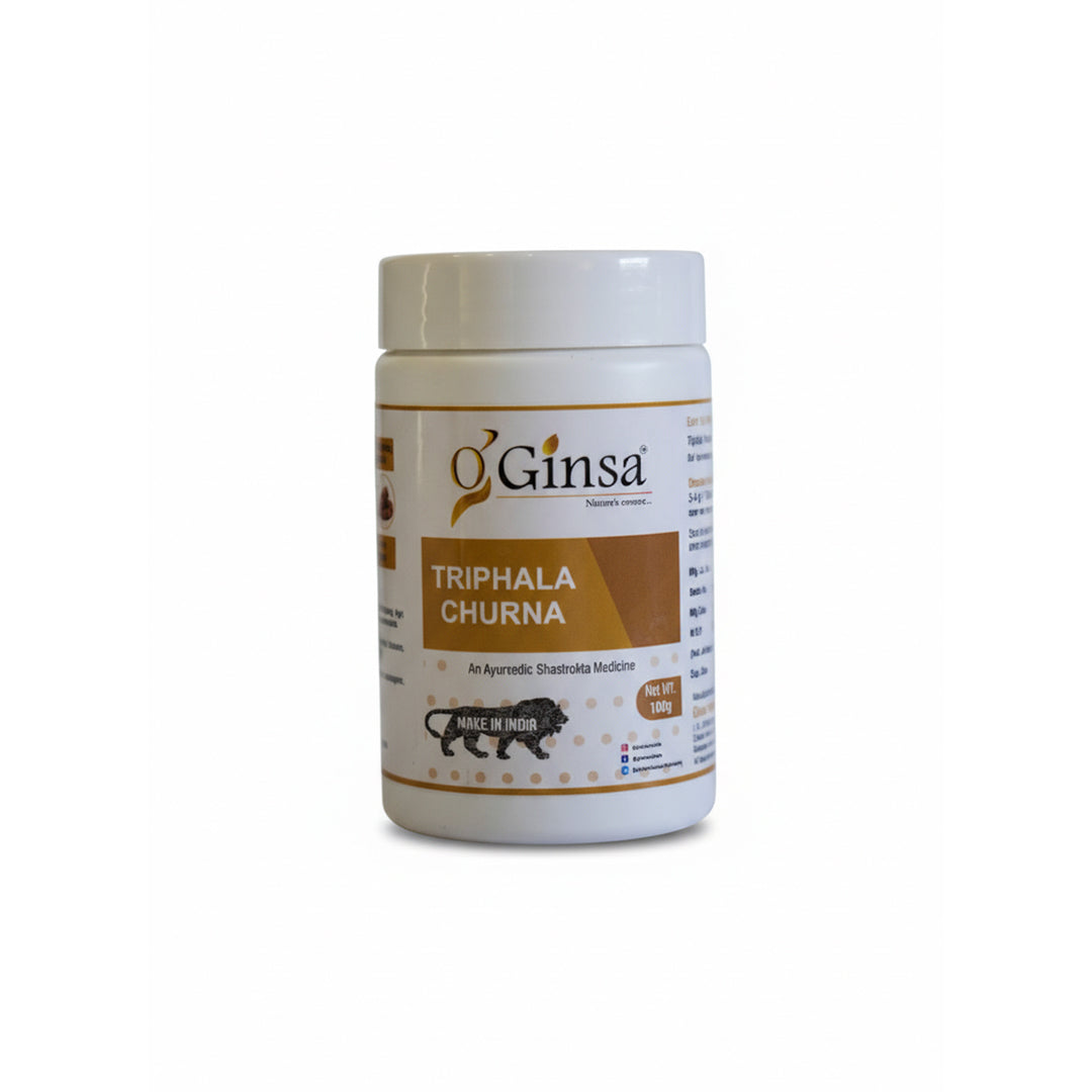 Ginsa Triphala Churna 100g | Pure Ayurvedic Triphala Powder for Digestion, Detox & Wellness