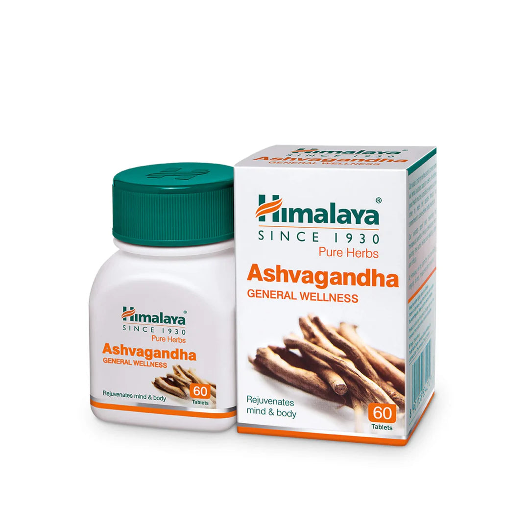 Himalaya Ashwagandha Tablets for Stress Relief, used for energy, mental balance