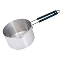 Riar Aluminium Saucepan with Induction Base and Steel Polish - Modern Round Design, 16 cm
