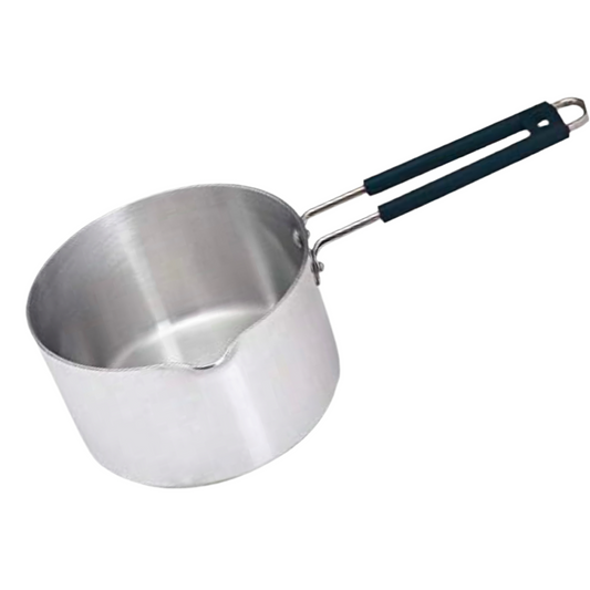 Riar Aluminium Saucepan with Induction Base and Steel Polish - Modern Round Design, 16 cm
