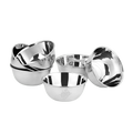 Riar Vinod Stainless Steel Plain Bowl (Katori) - 4 Inches, Plain Silver Finish