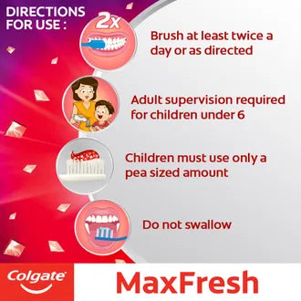 Colgate Max Fresh Red Gel Toothpaste (Pack of 3 )