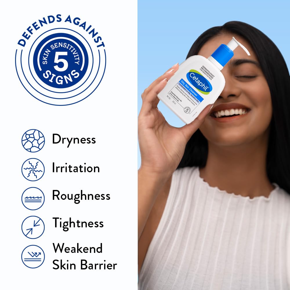Cetaphil Oily Skin Cleanser Foaming Face Wash For Acne Prone Skin Daily Use Dermatologist Recommended