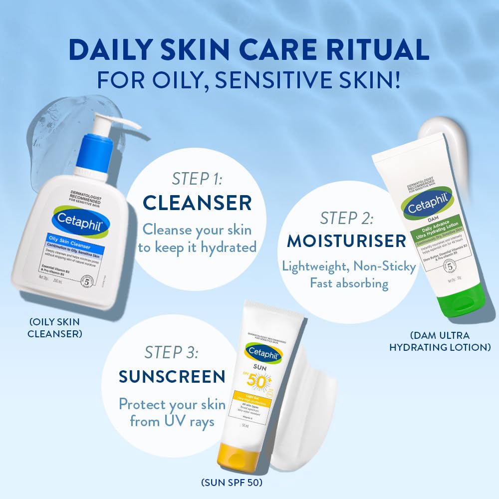 Cetaphil Oily Skin Cleanser Foaming Face Wash For Acne Prone Skin Daily Use Dermatologist Recommended