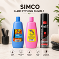 Simco Professional Hair Styling Combo | Hair Spray + Hair Fixer + Hair Styler for Long Lasting Hold & Natural Shine