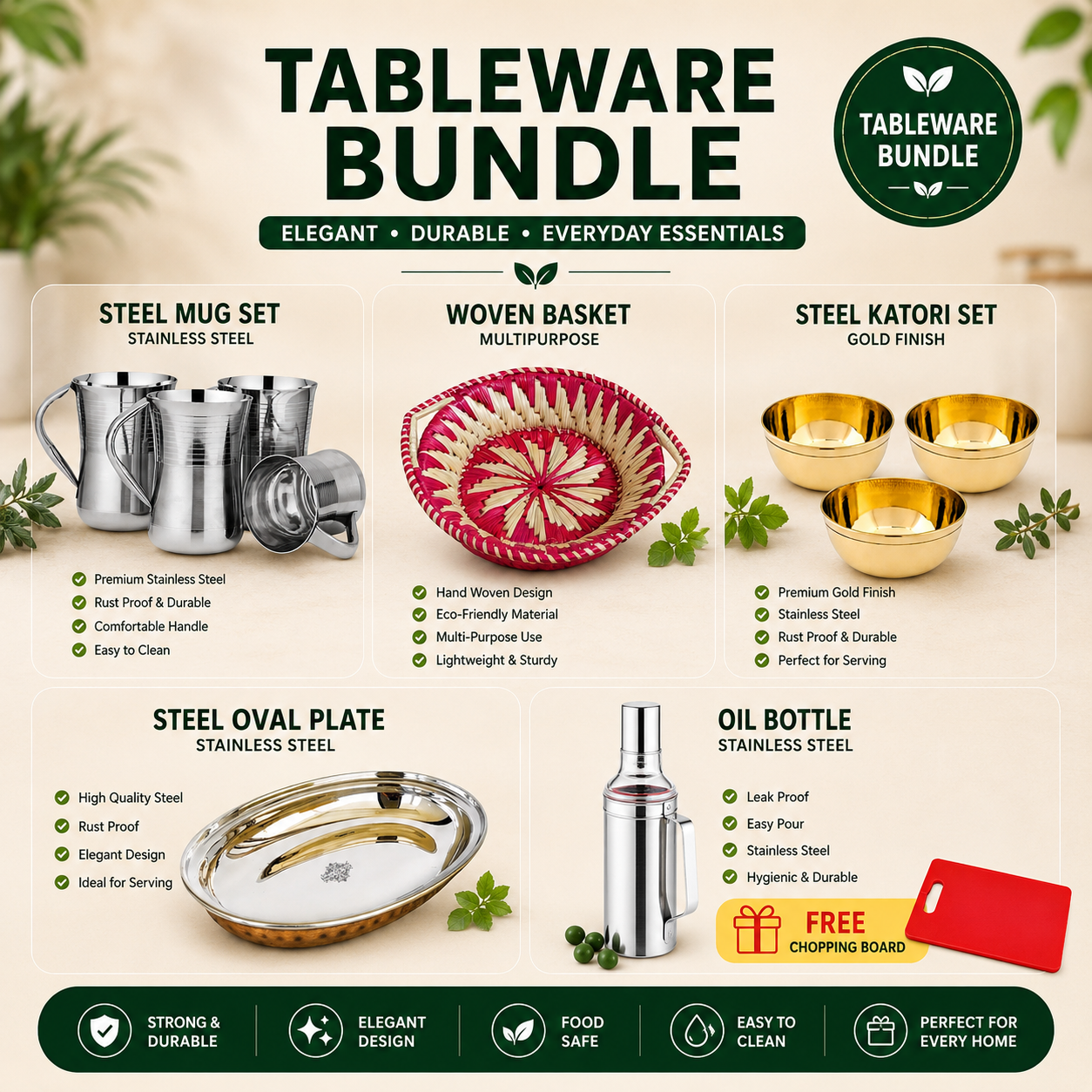 Tableware Bundle - Premium Dining & Serving Essentials Set