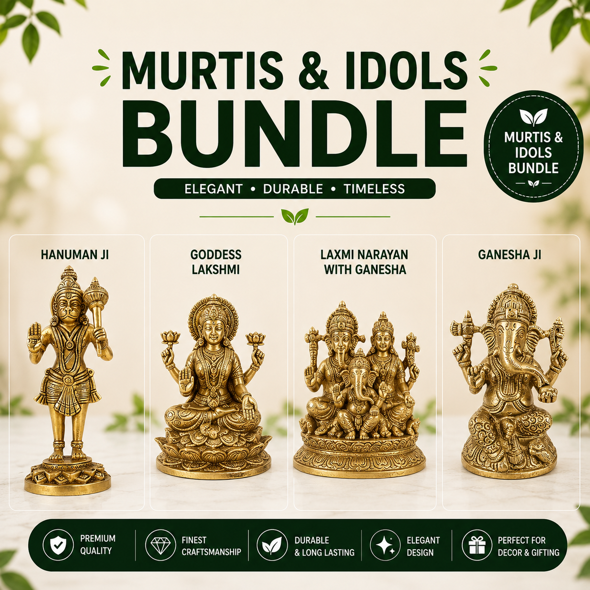 Murtis & Idols Bundle - Premium Brass Spiritual Collection