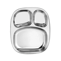 Riar Stainless Steel Modern Dinner Plate 3-in-1 – Dynasty Big, Round Design set 6 pic