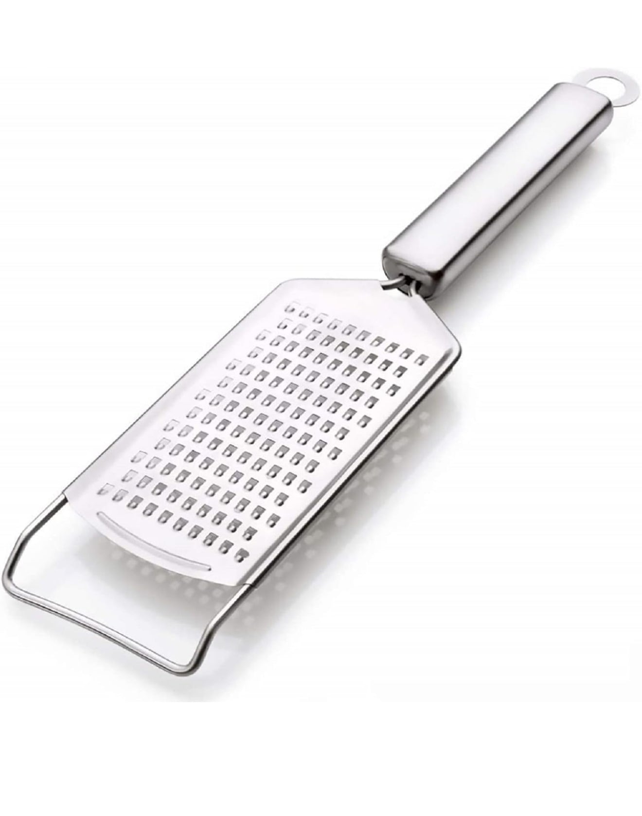 Riar Kitchen Professional Cheese Grater Stainless Steel Grater With Handle - Flat Handheld Grater For Cheese, Chocolate, Spices,  Grater – Modern Silver