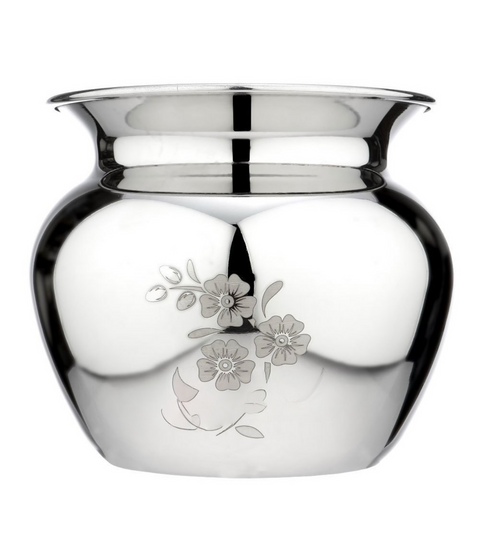 Riar Stainless Steel Lota, Silver Touch - Medium