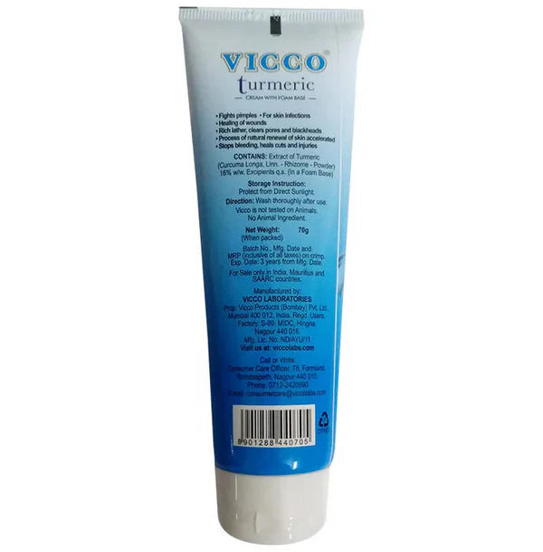 Vicco Turmeric Face Wash Pure Ayurveda, Pure Glow pack of 2