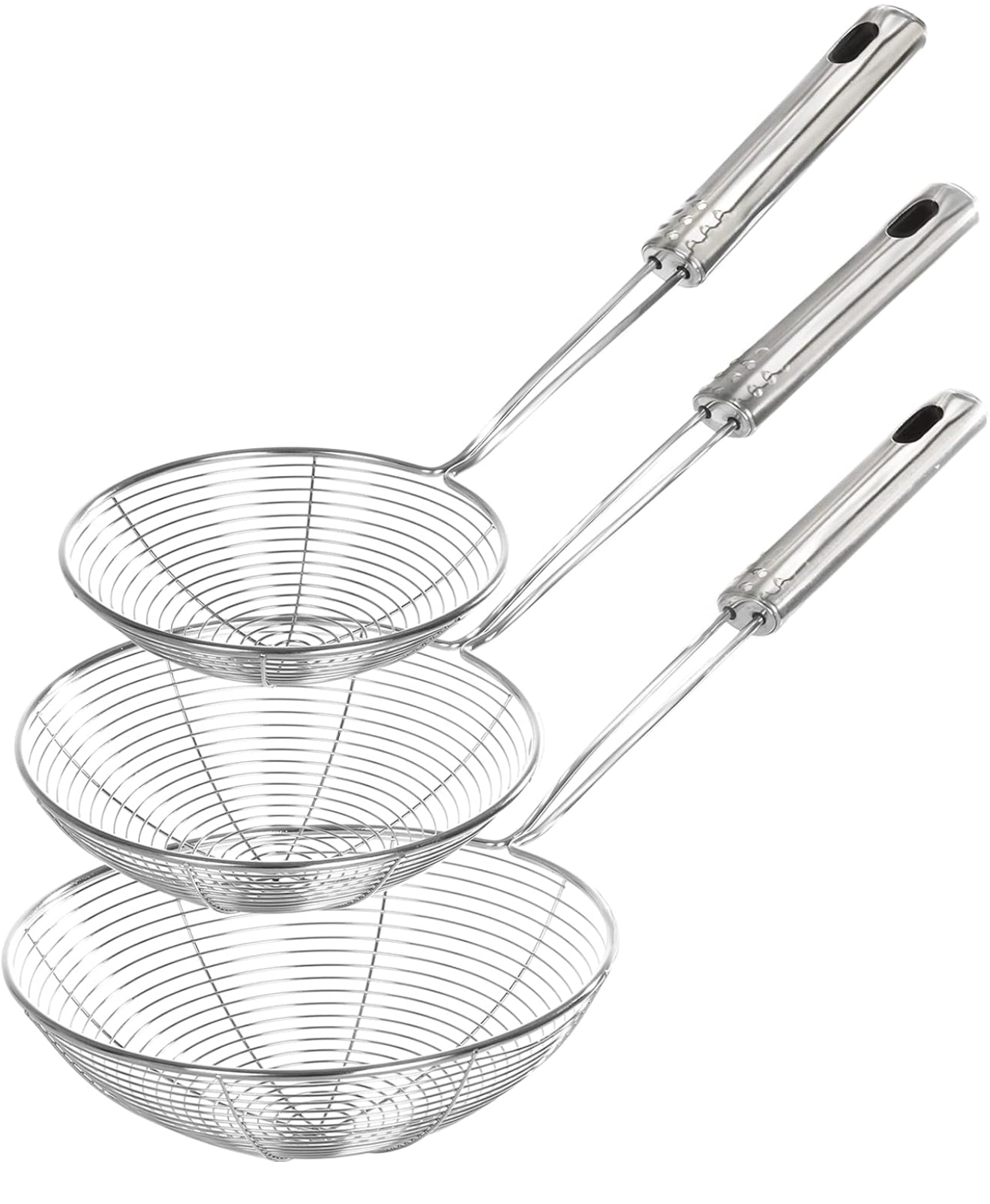 Riar Stainless Steel Jhara,Zara chinese Deep Fry Strainer PuriSkimmer Strainer - 14 Cm