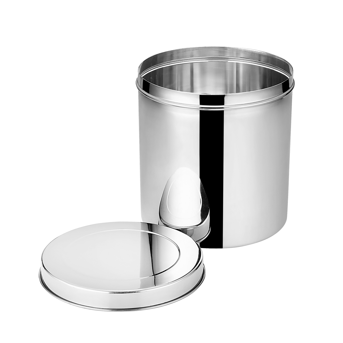 Riar Stainless Steel Deep Dabba Plain – Modern Round Storage Box Set of 6