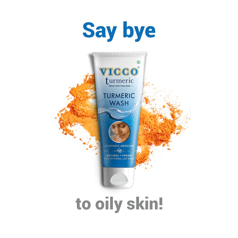Vicco Turmeric Face Wash Pure Ayurveda, Pure Glow pack of 2