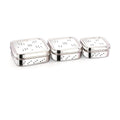 Amarjyoti Stainless Steel Dhaniya Dabbi Set for Coriander Seeds and Spices Storage
