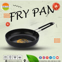 India Gold Aluminium Hard Anodised Induction Fry Pan - 20 cm, Black