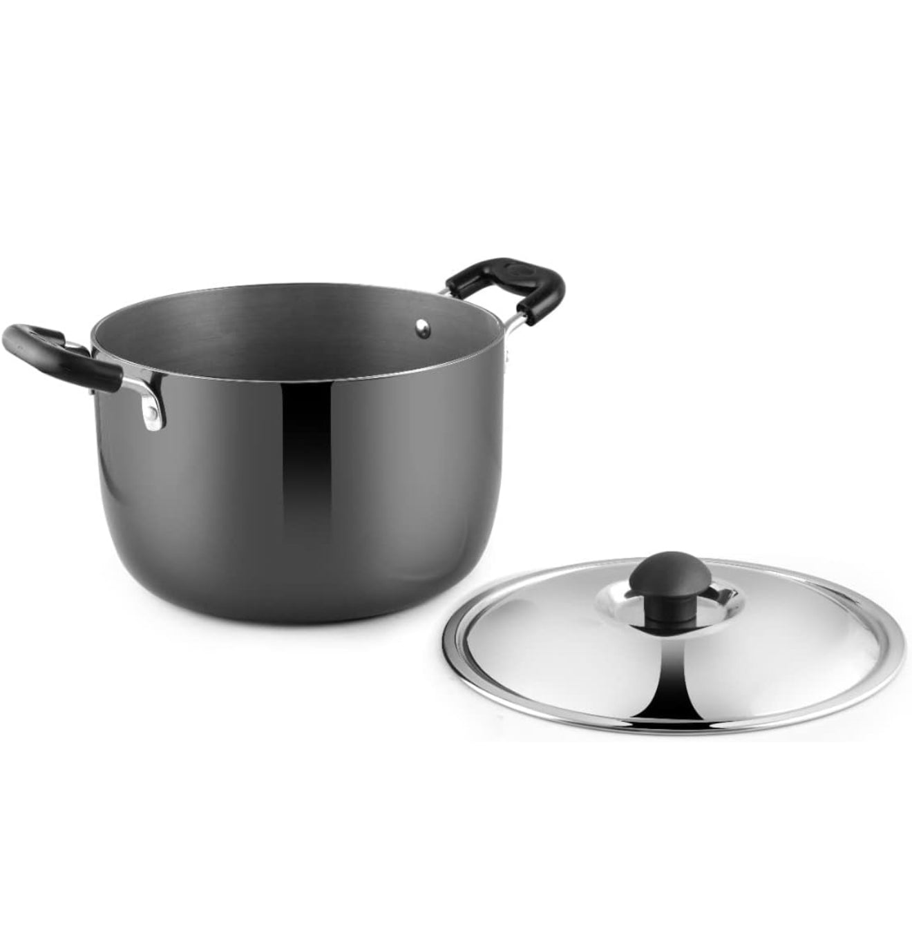 India Gold Stew Pan Hard Anodised With Lid