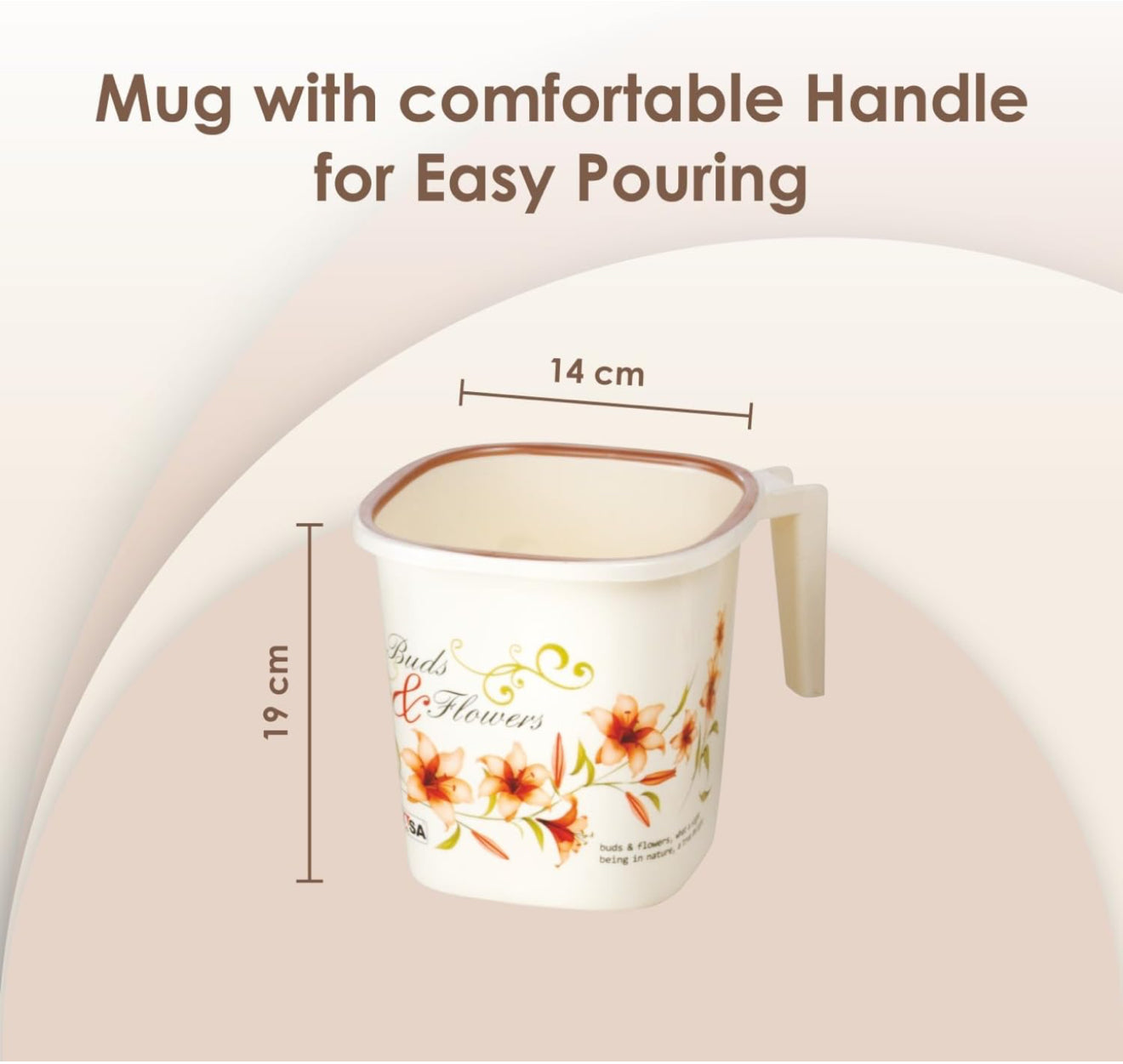 Milton Plastic Bathroom Mug – Multi-Color, Modern Design